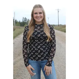 Cheetah Football Mesh Top