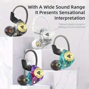 QKZ AK3 Portable Wired In-Ear Earphone, Wired Headphones With Mic, HiFi Subwoofer Noise Cancelling Wired Earphones for Game Sports, 3D Stereo Sound Headphones For Gym & Sports & Game, earbuds gaming headset gaming earbuds