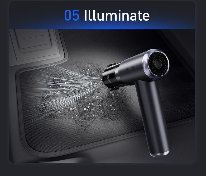 itutn car vacuum/blower M8, 5-in-1 Mini Vacuum Cleaner Cordless & Air Duster ,22000Pa Powerful Suction, Handheld Portable Vacuum For Car, Home, PC, Keyboard, Desk, Pet Hair Cleaning