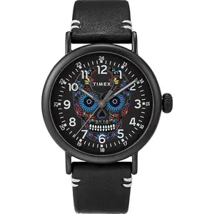 Timex Dia de los Muertos Leather Mens Watch TW2U95200