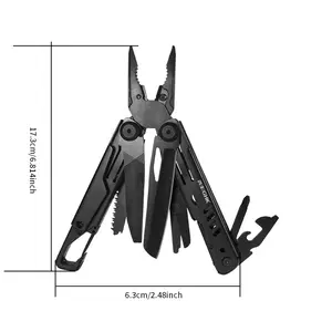 GHK Multifunctional Folded Knife-Pliers Tool, Outdoor Survival Gear with Scissors & Hiking Buckle for Camping Adventure