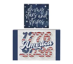 Sincere Surroundings America Flag 250 Yrs Set/2Small Talks