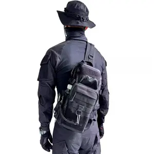 Sporty Unisex's Plain Zipper Adjustable Sports Chest Bag, Multifunctional Outdoor Cycling Fishing Bag, Sports Backpack for Men & Women