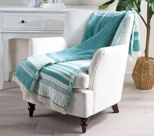 Reversible Stripe 50"x60" Throw by Kim Gravel