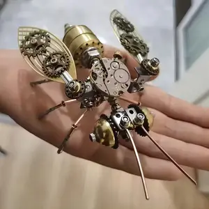DIY Steampunk Bumblebee Mechanical Insect Model Kit, High Difficulty Handmade Art Piece for Home Decor, Unique Gifts for Men & Family
