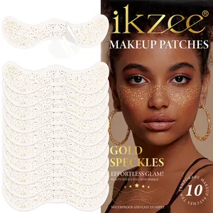 10-Piece Ikzee Freckle Stickers, Party Makeup Patch Tattoo, Waterproof Easy-To-Apply Spots, Shiny Beauty Look