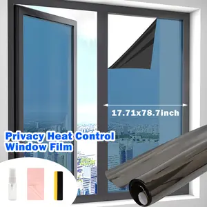 1 Count Window Privacy Film Frosted Glass Static Cling, Easy installation reusable，Water clean adhesive free