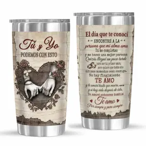 “Tú & Yo” Vaso Térmico de 20oz – Hecho en EE. UU. Regalo de Aniversario para Él o Ella Taza de Amor para Esposo y Esposa Vaso Especial para Parejas y Momentos Inolvidables
