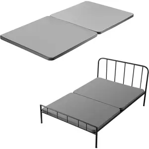 TikTokShopBlackFridayVEVOR Twin Size Bunkie Board, 1.5 in Bed Board Slats with 200D Oxford Cloth, Wooden Mattress Support for Twin Size Bed, Easy Assembly Support Under Mattress, 2 Piece, Gray