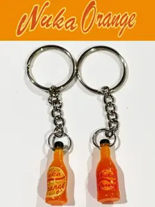 Fallout 4 Nuka Orange Replica Bottle Keychains - Collectible Gaming Accessoy