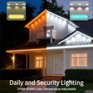 Christmas Permanent Outdoor Lights 101 FT 72 Triple-LED Smart RGBCW IP67 Waterproof APP Control 234 Scene Modes 16 Million Colors for Garden Home Decoration Pathway Lights