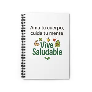 Healthy Living Spiral Notebook - Motivational Journal for Wellness, Fitness Goals, Self-Care, Gift for Health Enthusiasts, Daily Planner