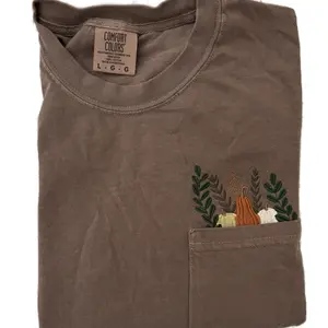 Fall Pumpkins Comfort Colors Pocket Tee Casual Comfortable