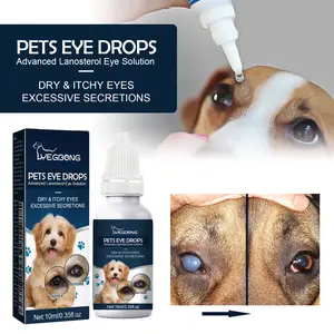 Pet Eye Drops for Cats and Dogs - Advanced Lanosterol Solution to Relieve Itchy Eyes and Excessive Secretions - 10ml
