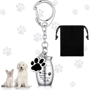 Cremation Pet  Urns  for Ashes with Storage Bag Stainless Steel Small  Paw Memorial Keepsake
