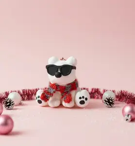 Junior Mint Inspired Polar Bear Christmas Ornament