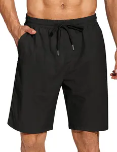 Men's Summer Beach Shorts Lightweight Elastic Waist Drawstring Casual Shorts with Pocket