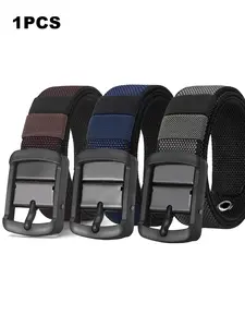 Men's Tactical Rotating Buckle Belt, Durable Nylon, Adjustable Strap Belt, Multi-Color, Sporty Style, Ideal for Outdoor Activities, All Seasons, Trendy Belt