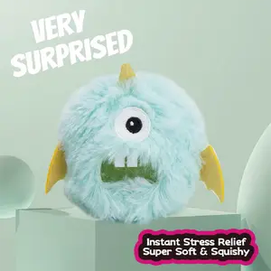 Furry Monster Fidget Squeeze Ball, Orbeez Water Beads Spitting Squishy Toy, Cute Plush Sensory Stress Relief Ball, Summer Sale Deal, Back to School ASMR Toy