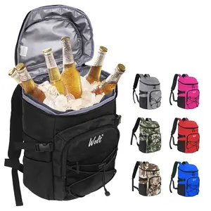 WOLT 24-Can Soft Sided Ice Retention Cooler Backpack - Lightweight, Waterproof, Multifunctional Insulated Bag with Bottle Opener, Reusable Large Capacity for Hiking, Camping, Travel summervibes