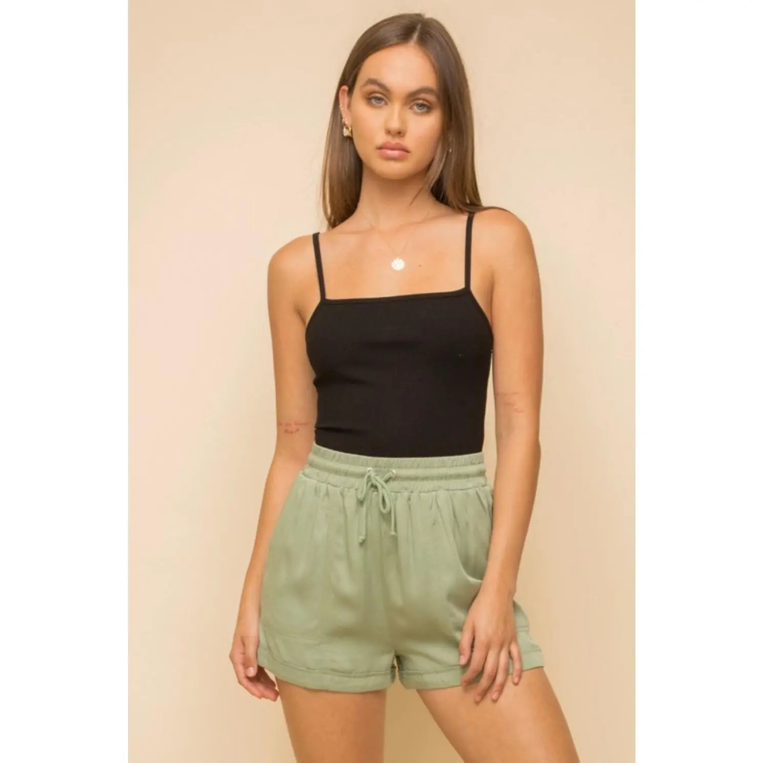 Soft Rayon Twill Shorts