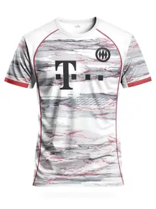 Men's Football Sports Shirt & Round Neck Comfortable Sport Top, Gym Workout Tops, Fitness Top, Everyday Activewear, Athletic Fashion Activewear, Casual Geometric Design, Short Sleeve, All Seasons, Perfect Gift