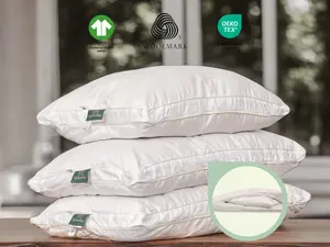 Organic Alpaca Wool Pillow for Sleeping and Neck Pain Relief, Natural Cooling for Hot Sleepers, Adjustable Pillow