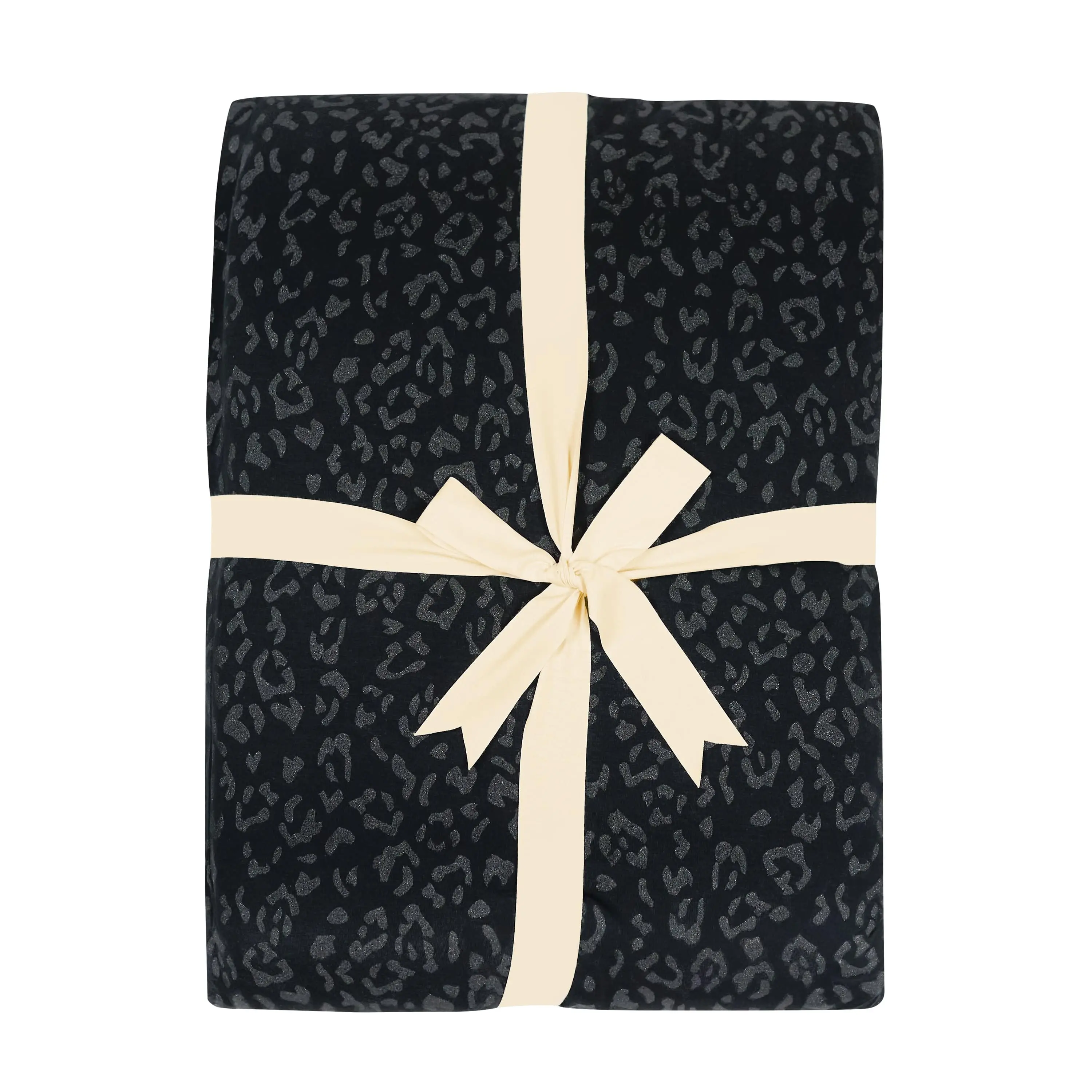 Quilted Throw Blanket for Adults - Cozy Setup Queen Size, Midnight Leopard Print, Bedroom Decor