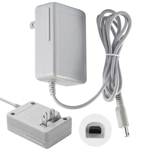 Portable Fold-Away Travel AC Adapter Home Wall Charger Cable Accessories for Nintendo DSi, 2DS, 3DS, DSi XL System - Voltage Adaptive Console Charger