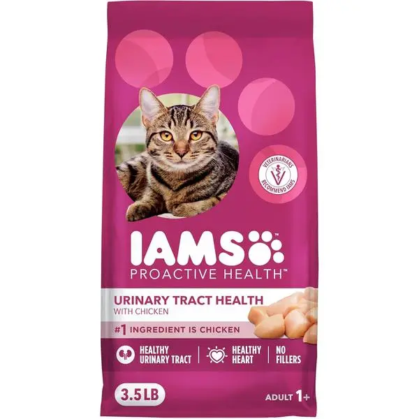 Proactive Health Adult Dry Cat Food for Urinary Tract Health, Chicken Recipe High Protein Cat Kibble, 3.5lb Bag