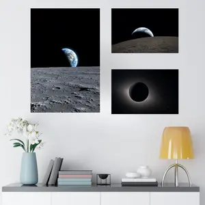 (UNFRAME POSTER) Artemis II Earth Poster, Moon & Earth Space Wall Art, Aesthetic Room Decor Poster, N-A-S-A Space Aesthetic Wall Art