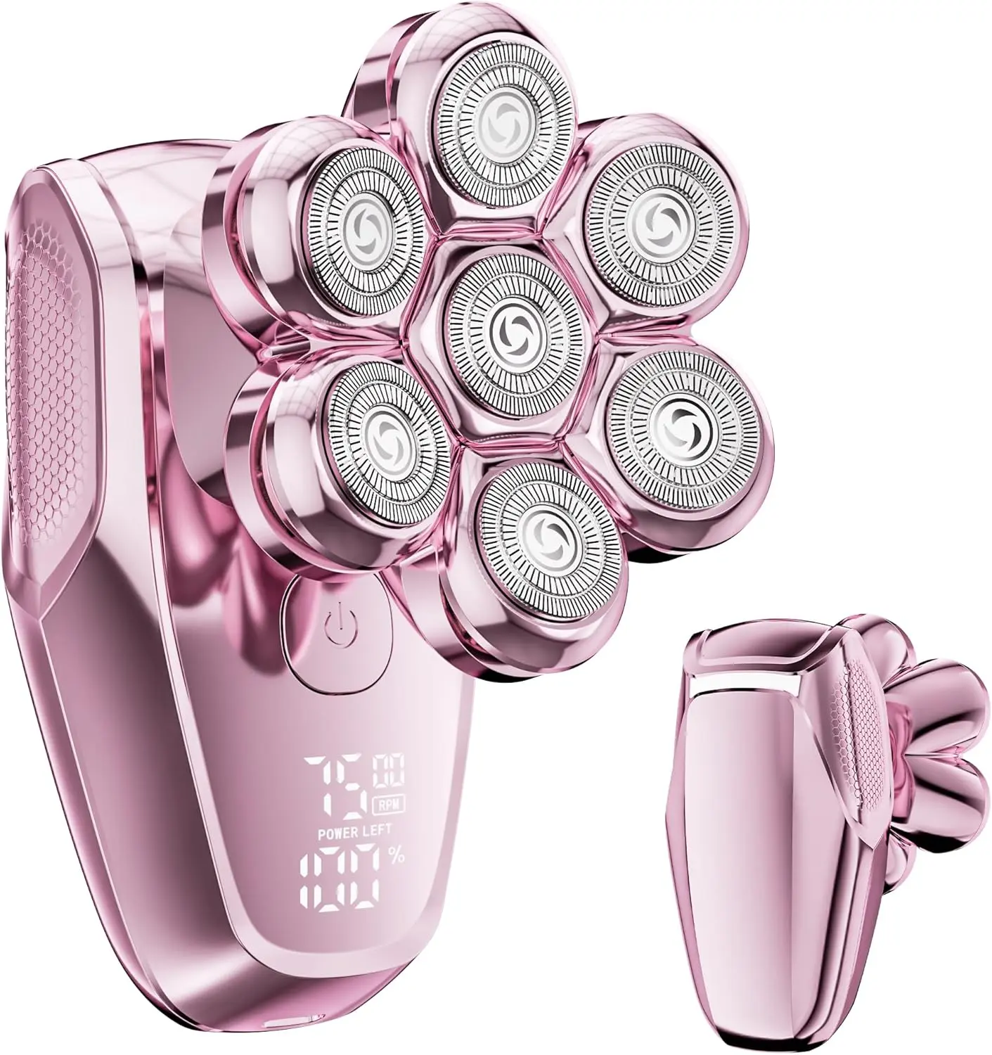 Women's Smooth IPX8 Waterproof Wet/Dry Electric Shaver - 7D Razor, LED Display, USB-C Fast Charge, Blush Pink (Summer Gift Deal), Waterproofing Razors, Batteries, Rechargeable, Fast Charging, Usb-C Charge, Lithium Ion, Dry Wet Razors
