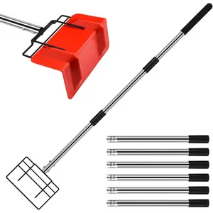 8 Ft Edge Protector Extension Handle, Board Corner Protector Extension Pole for v Shaped Edge Corner Guards, Compatible with Various Edge Protector Flatbed, Detachable Spiral Rod, Handle Only