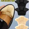 4 pieces of self-adhesive thick sponge insoles, anti-abrasion heel pads, suitable for large-sized shoes to adjust to smaller sizes, black/mustard color sports shoe protectors, casual shoe protective pads, Adhesive Inserts, Sticky Inserts