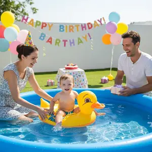 Beach & Lake!  Make a Splash with the Cutest Duckie Seat! #PoolFloat #SummerFun accessories Adorable Duck Toddler Pool Float with Safety Handles & Seat - Durable Non-Toxic Inflatable Swim Ring for Kids Ages 3-8 | Perfect Summer Water Fun Toy for Pool,