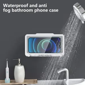Fixed Universal Waterproof and Anti-fog Mobile Phone Case for Bathroom Shower Phone Holder Waterproof Can Touched Shower Phone