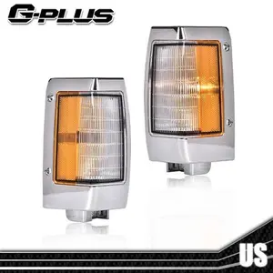Chrome Signal Lights Pair Corner Lights Fit For 1990-1997 Nissan D21 & Pickup Side Lights