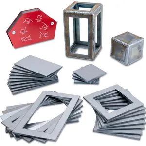 40 count Welding , Welding Practice Kit, Made Of 11 Gauge  Mild Steel, With Welding  Suitable For Beginners, Welding Plate Kit For MIG, TIG Stick, Arc, Gas And Brazing