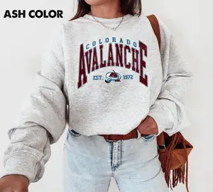 [Sale Up To 40%] Vintage Avalanche Hockey Graphic Tee, Retro Mountain Sports Shirt, Ice Hockey Fan Apparel, Classic Game Day Outfit, Unisex Streetwear Crewneck
