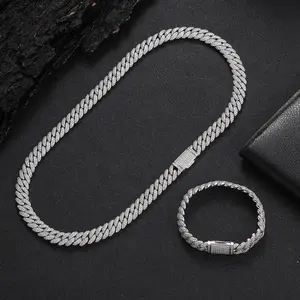 GABriel 10MM Ice ZC Bubble Cuban Bracelet For Man&Woman, Hip Hop Fashion Jewelry Gift