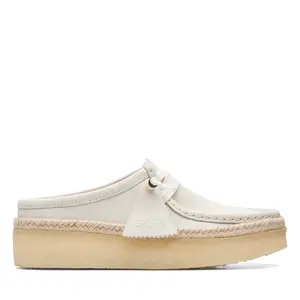Clarks Wallabee Cup LO 26164430 Mens White Suede Lifestyle Sneakers Shoes