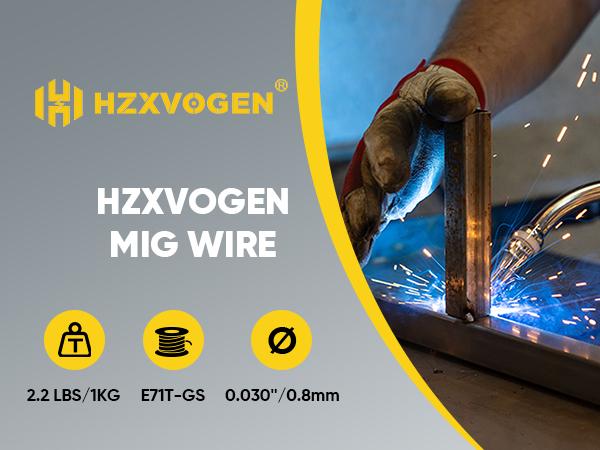HZXVOGEN Flux Core Welding Wire .030 & .035, E71T-GS Low Splatter 2-Pound Spool Gasless Mild Carbon Steel MIG Welding Wire(2 Pack)