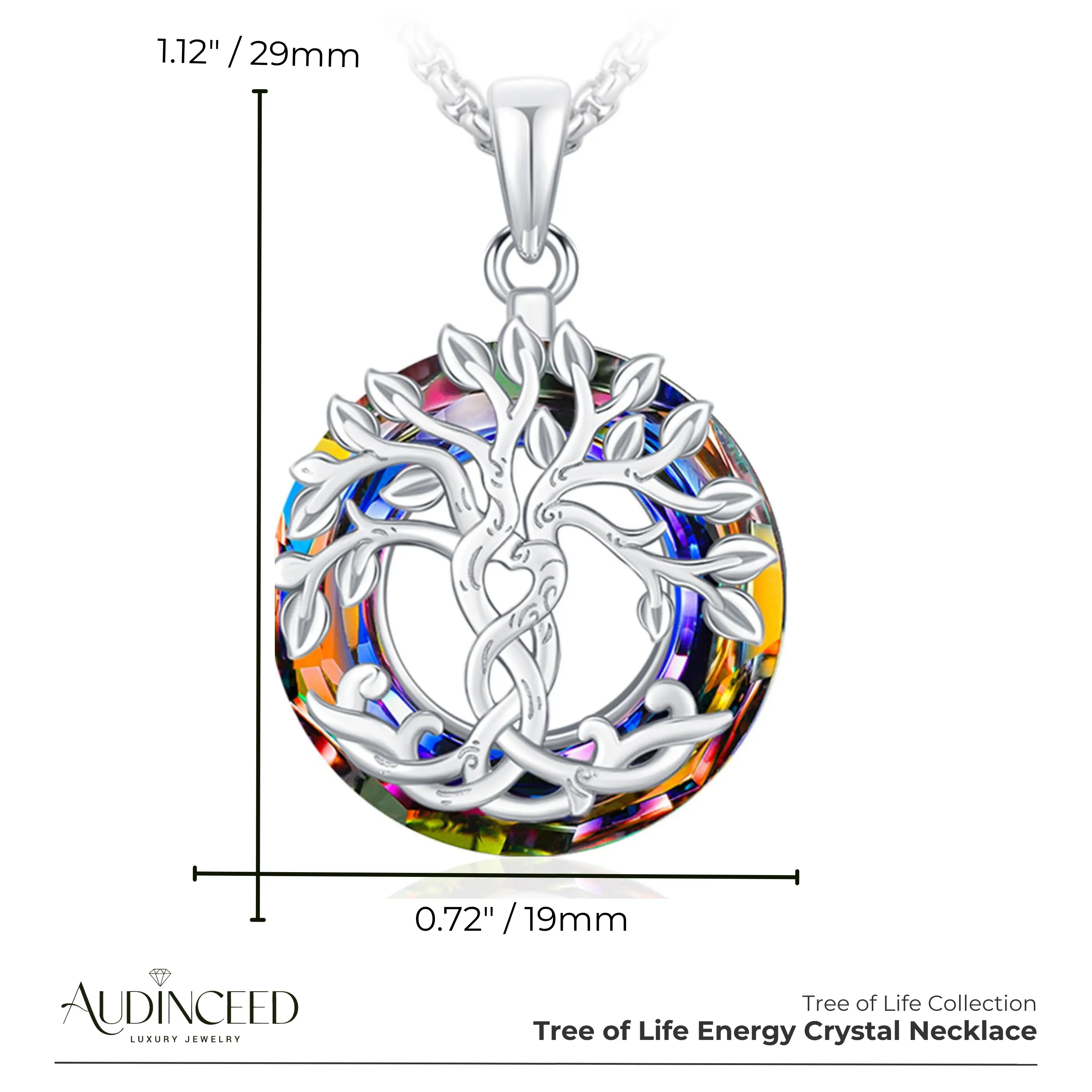 S925 Silver Phoenix Red Crystal