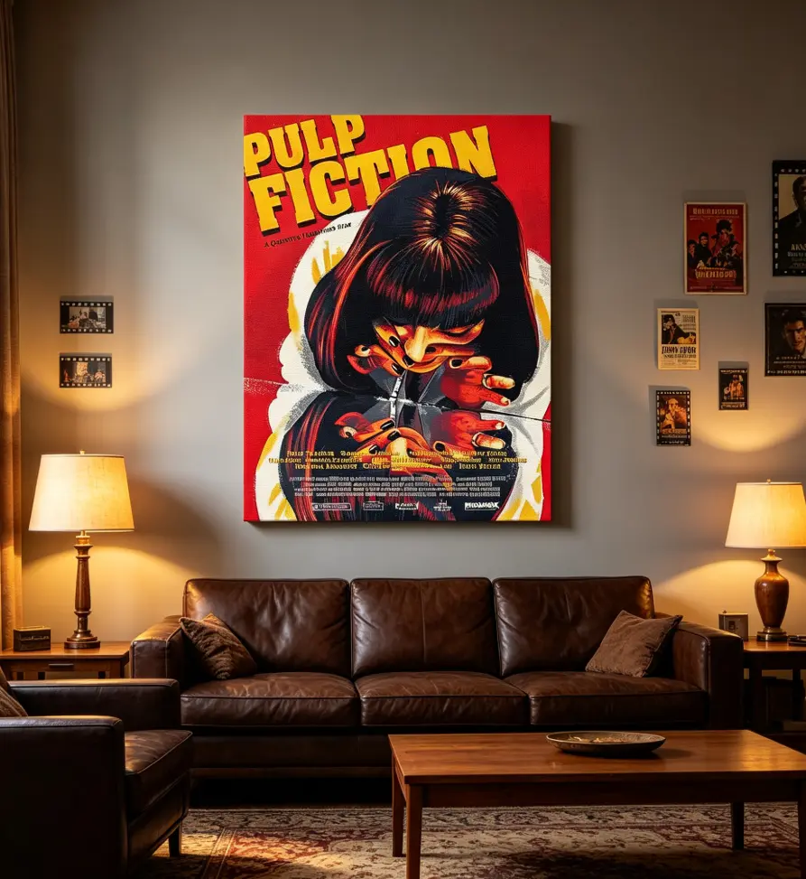 Pulp Fiction Movie Poster Print, Home Decor Wall Art for Room Decoration