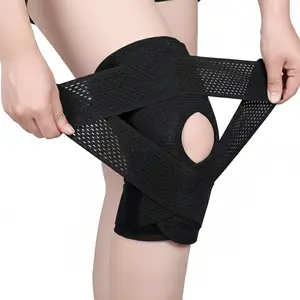 Knee Brace with Side Stabilizers, Highly Breathable Air Mesh Knee Support for Men & Women, Adjustable Stabilizer for Meniscus Tear, ACL, MCL, Arthritis & Injury Recovery