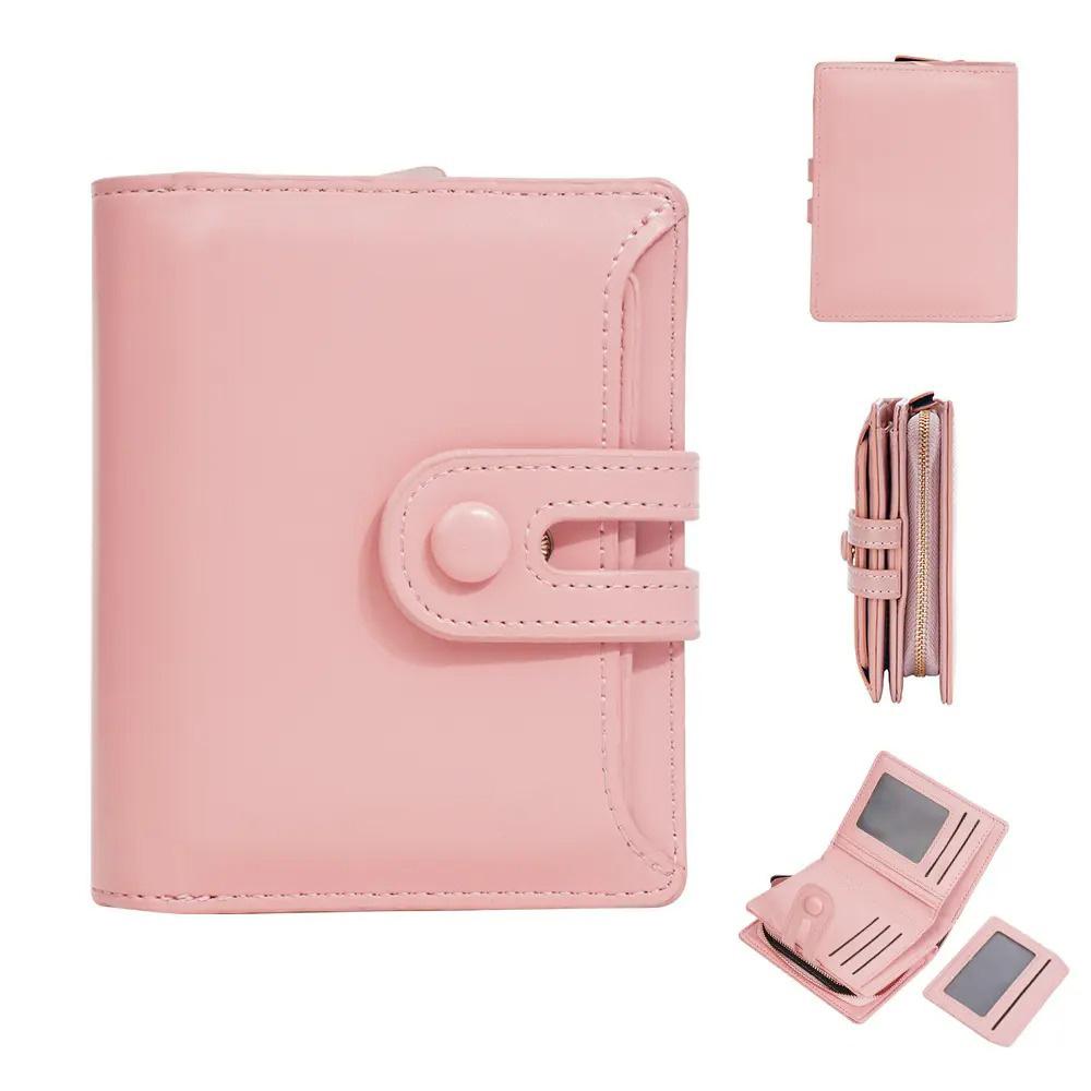 Women’s Slim Trifold RFID Blocking Waxed Leather Mini Wallets, Compact Purse with Coin Pocket & Card Holder for Students & Everyday Use (Sports & Outdoor Accessories) summerwins