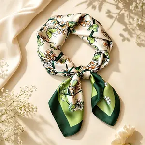 Floral Print Neckerchiefs, Elegant Style Scarf for Women, Fashion Accessories for Daily Wear, Trendy All-match & Exquisite Neckerchief for Birthday Gift, Floral Pattern Shawl Wrap