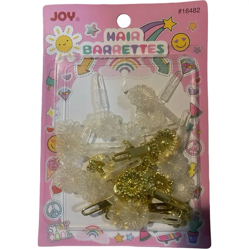 Joy Petit Daisy Barrettes Assorted Gold