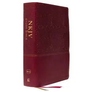 NKJV Study Bible, Leathersoft, Red, Full-Color, Comfort Print: The Complete Resource for Studying God’s Word by Thomas Nelson [Leathersoft Book]