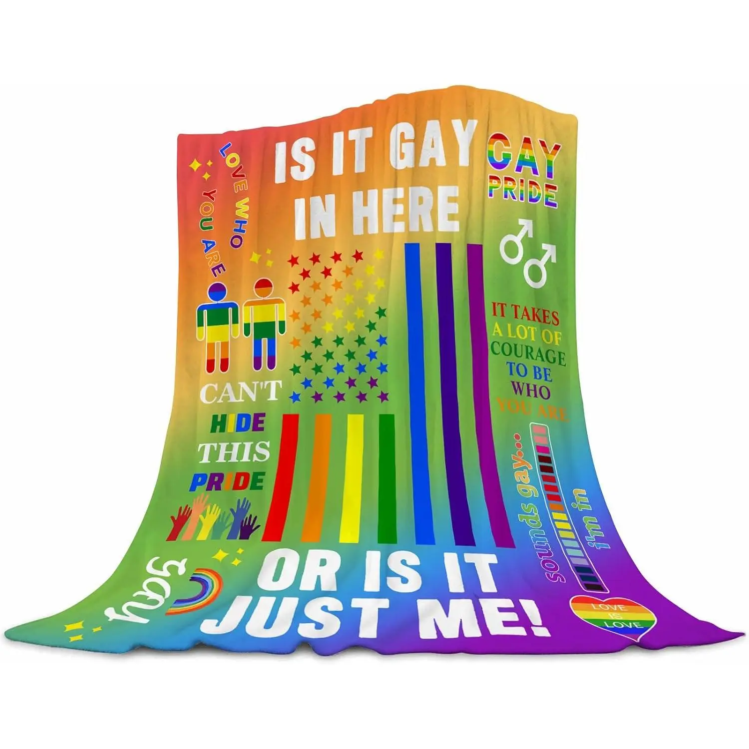 Gay Gifts, Gay Blanket, LGBT Blanket Pride Super Plush Blanket, Pride Day Gifts for Gay, Rainbow Soft Throw Blanket Bed, Sofa Blanket